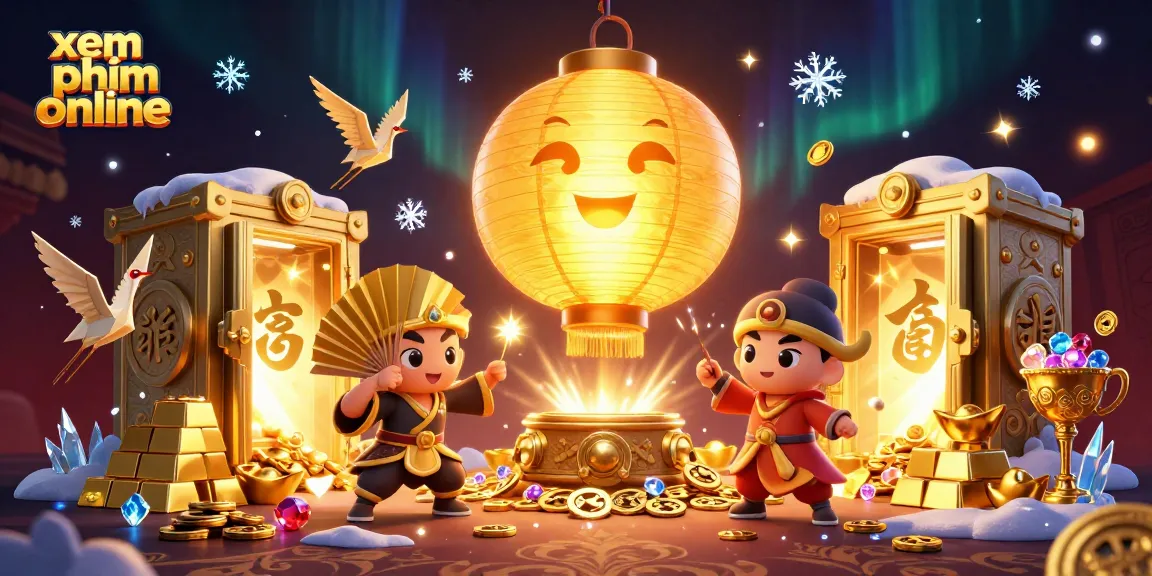 Experience thrilling xem phim online adventures with golden lantern spirit in a vibrant casino scene.