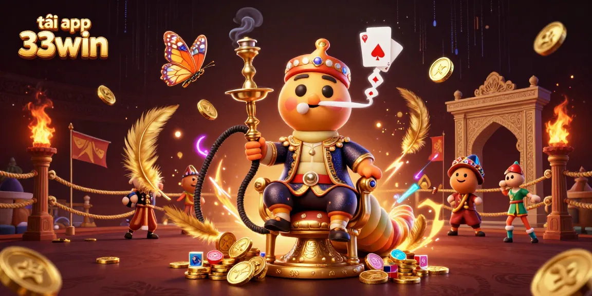Experience the excitement of tải app 33win with a vibrant casino-themed illustration showcasing captivating characters and symbols.