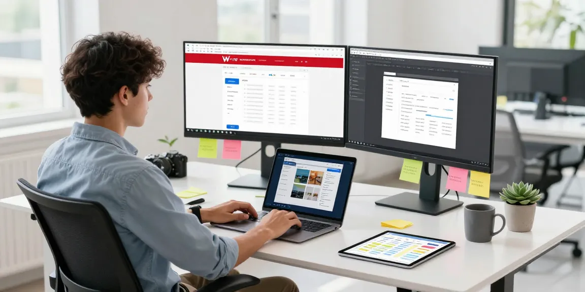 Professional workspace using WPS Official Website for document editing and collaboration