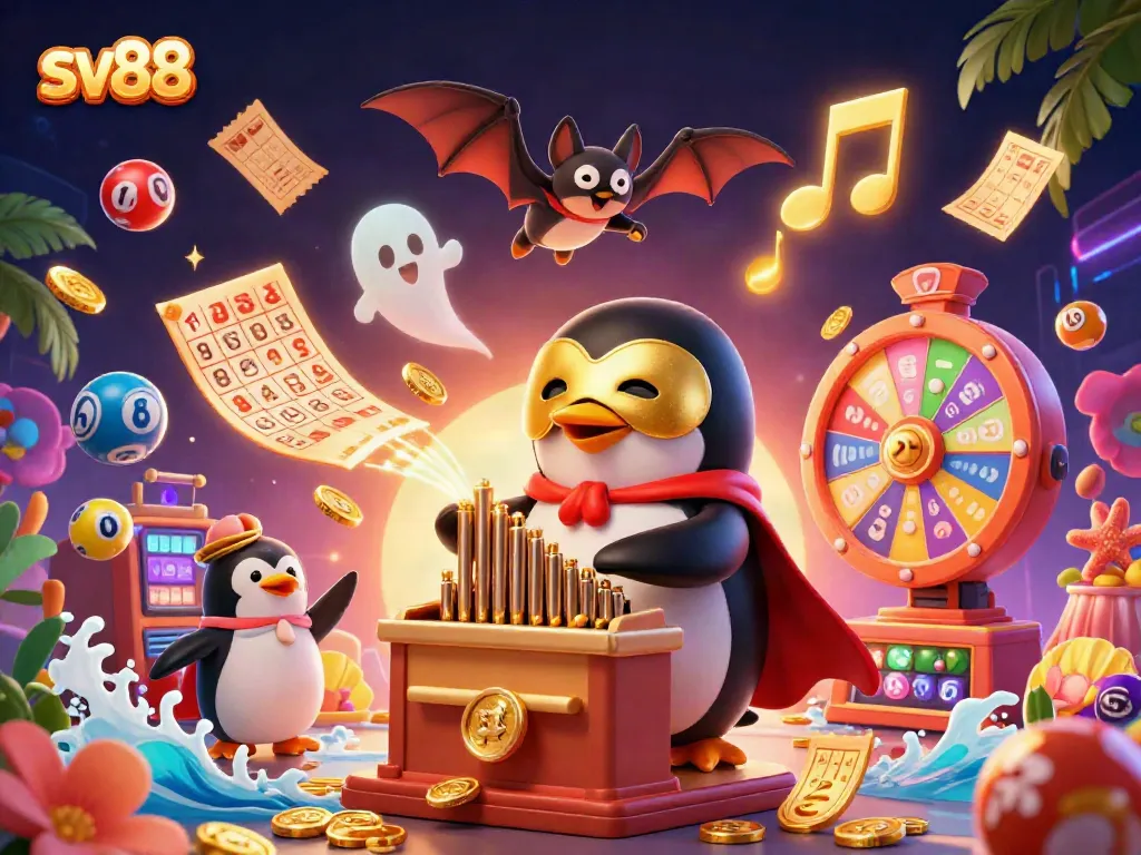 Engage with sv88's thrilling gaming experience featuring rich 3D casino elements and vibrant characters.