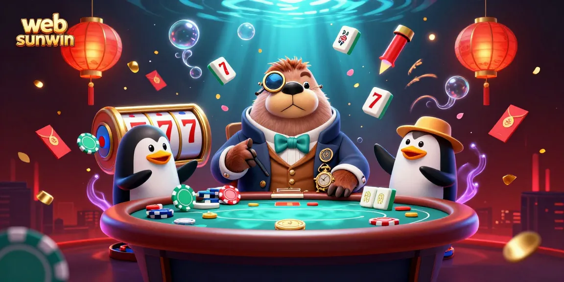 Experience thrilling moments at web sunwin's underwater poker scene with interactive 3D characters and vibrant casino elements.