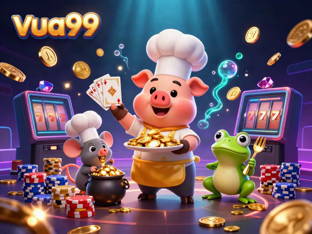 Winning big at vua99 with exciting gaming elements in a vibrant casino scene.