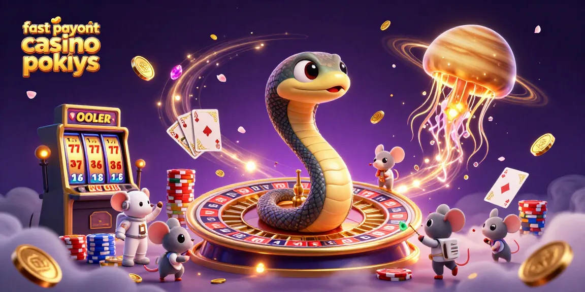 Experience the thrill of fast payout casino pokies with astronaut mice betting as golden jellyfish dealers float by.