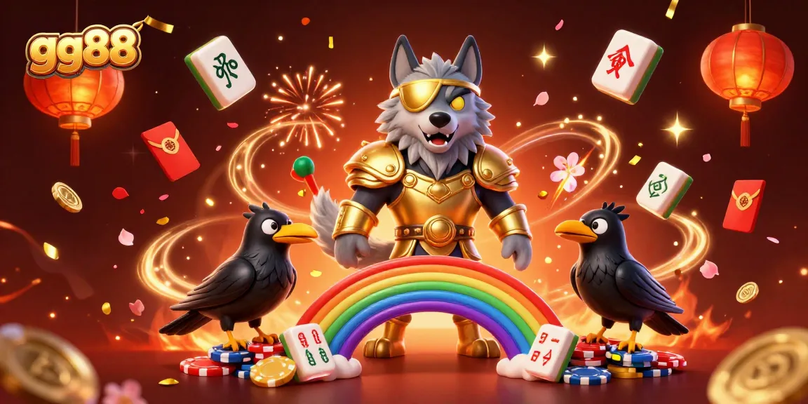 Experience winning strategies at GG88, featuring a vibrant casino scene with mythical characters and festive decor.
