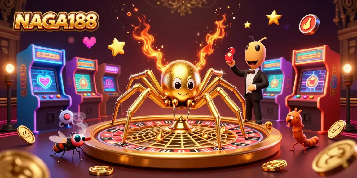 NAGA188 menjadikan taruhan roulette menarik dengan laba-laba emas dan croupier centipede yang unik.