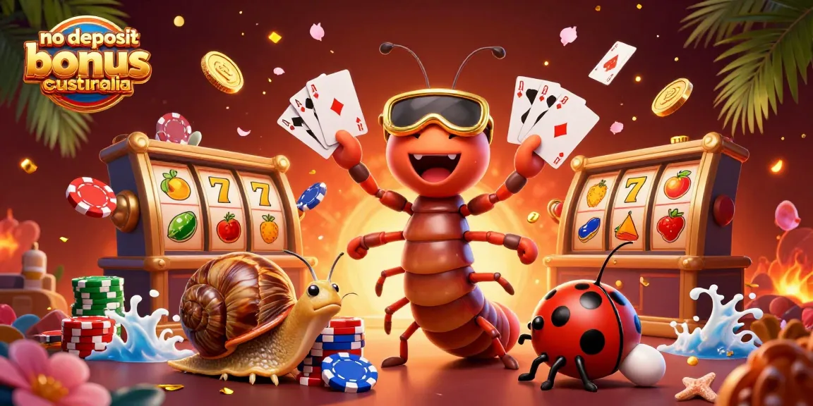 Engage in thrilling gameplay with no deposit bonus casinos Australia featuring vibrant casino symbols.